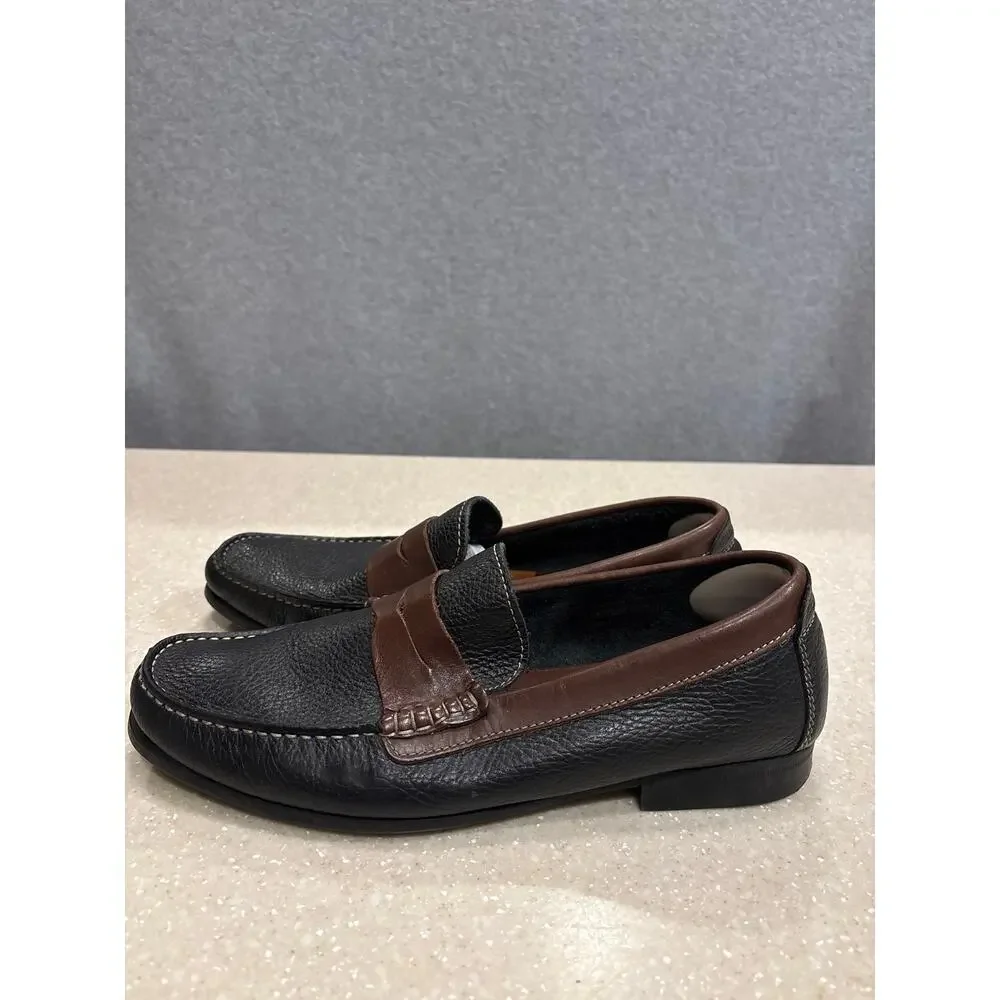 Florsheim Franklin Penny Loafer‎ Shoes Men's Size 11 Black Brown Leather Slip-On